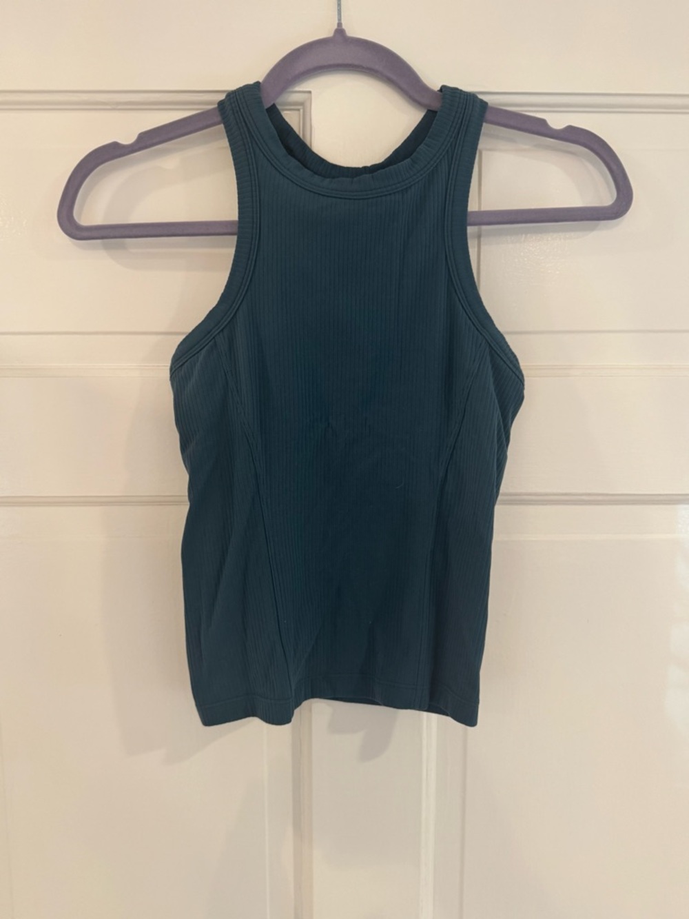 lululemon athletica Teal Ribbed High-Neck Tank